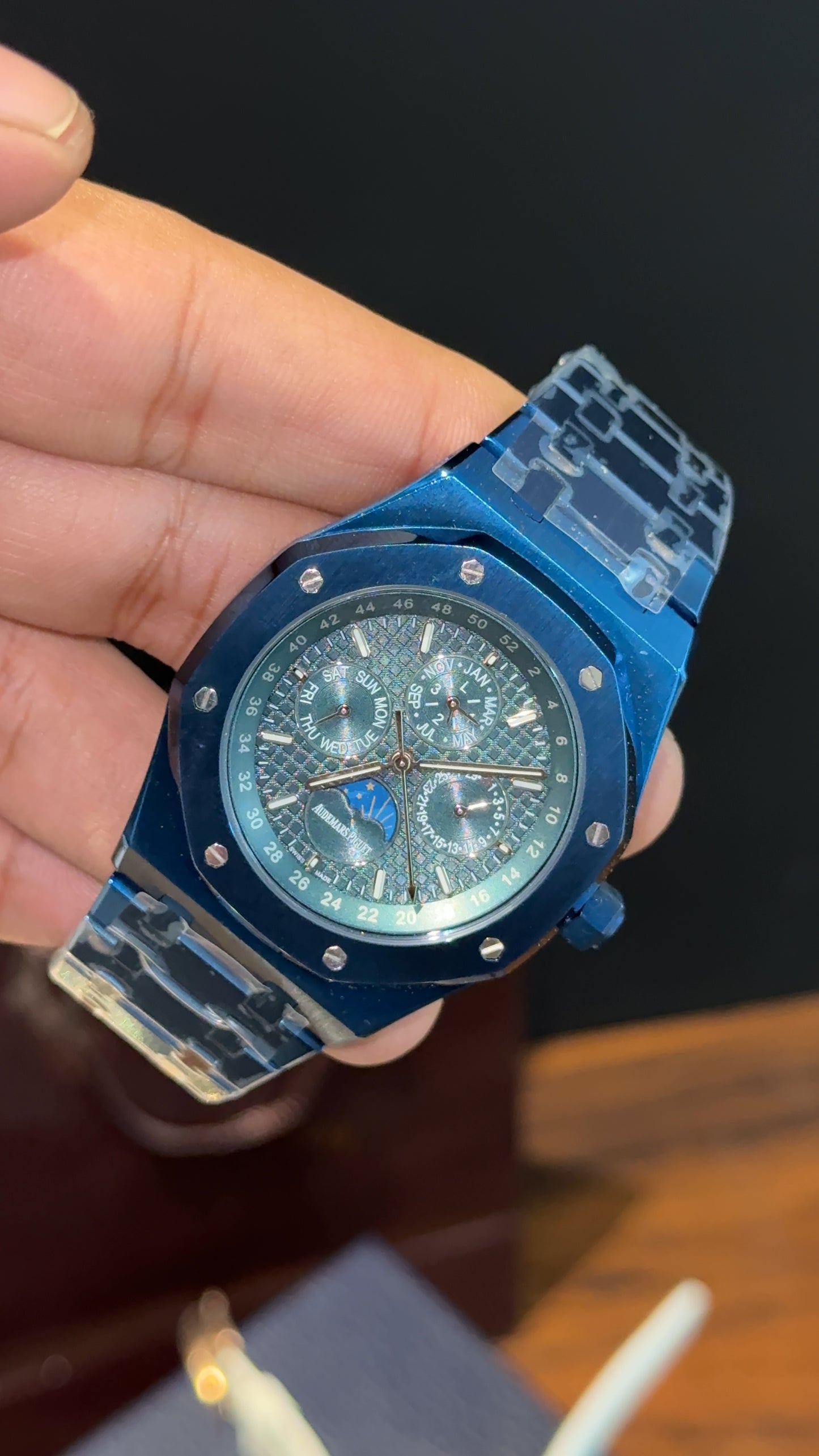 AP Auto | Blue Chain | Chrono Calendar | Blue Dial