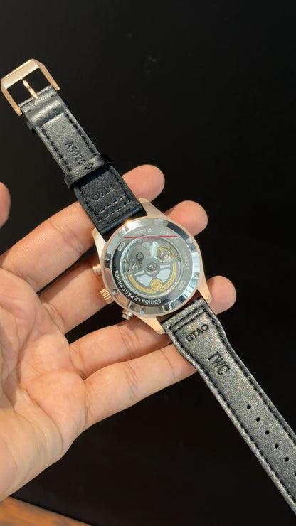 IWC | Black Leather Strap | Rose Case | Chrono | Black Dial