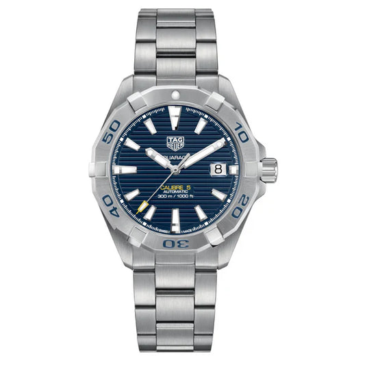Tag Heuer Aquaracer Men’s Automatic Swiss Made Silver Stainless Steel Blue Dial 41mm | WBD2112.BA0928