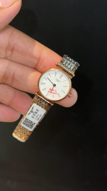 Longines | Woman | Rose Two Tone | White Plain Dial - twentyfour