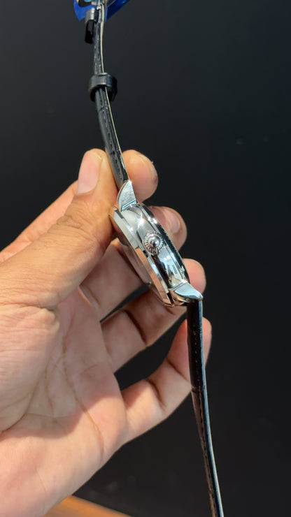 PP Auto | Silver | Pendulum | Black Leather Strap | Tiffany Index Dial