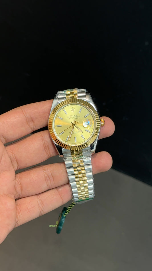 DateJust | Gold Two Tone | Gold Dial