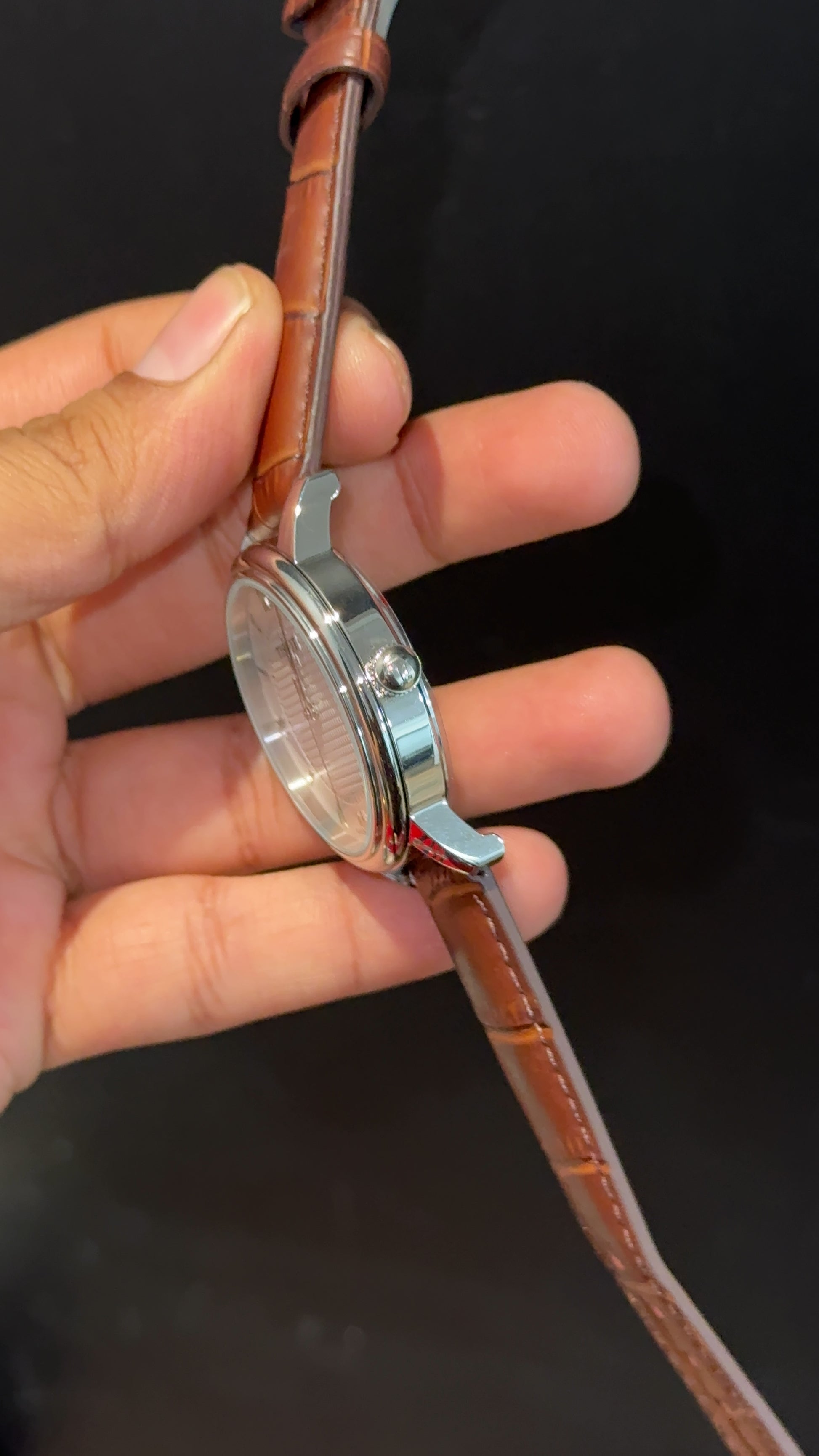 Tissot 1853 | Silver Case | Brown Leather Strap | White Textured Dial - twentyfour