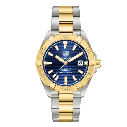 Tag Heuer Aquaracer Men’s Automatic Swiss Made Two-tone Stainless Steel Blue Dial 41mm Watch WBD2120.BB0930