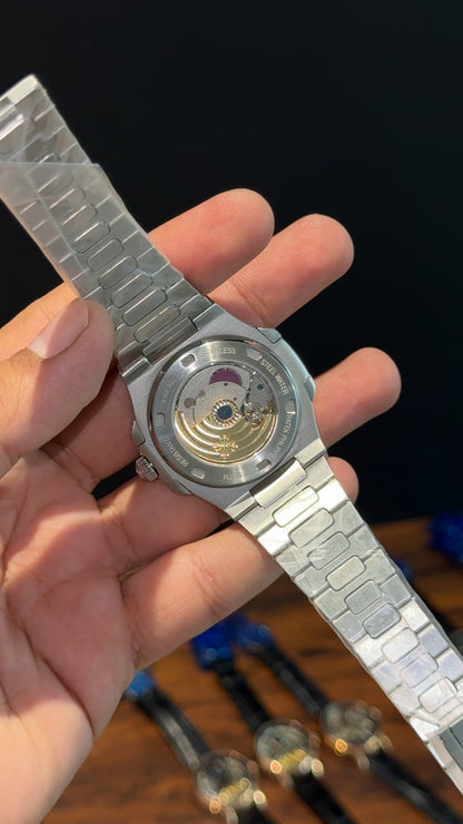 Pp Auto | Silver Chain | Grey Dial