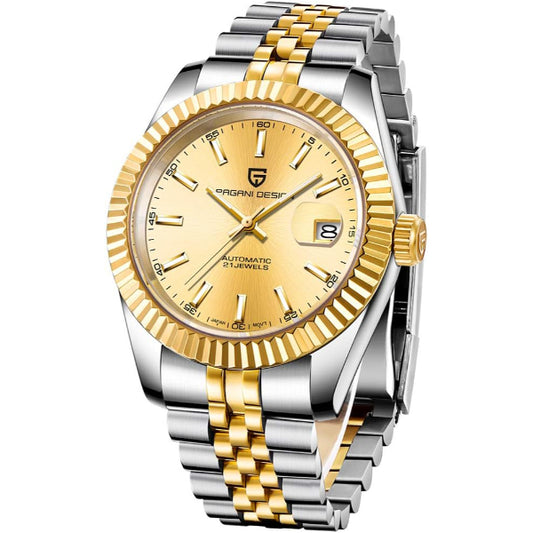 Pagani Design PD-1645 | Datejust Gold Two tone Index Dial