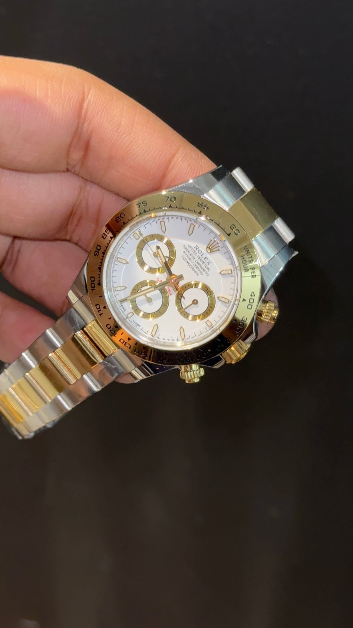 Premium Daytona  | Gold Two Tone | Chrono | White Dial
