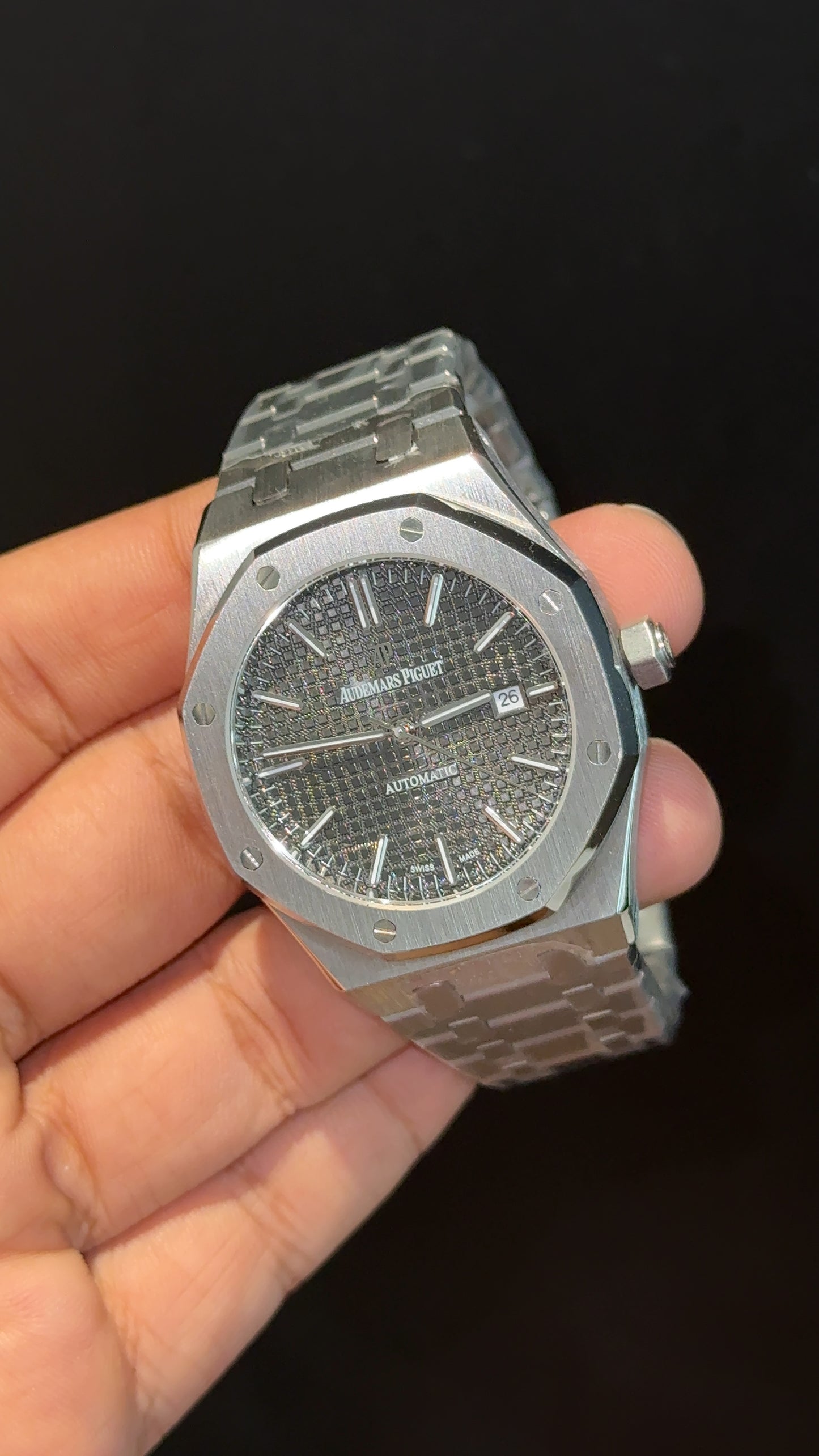 AP | Auto | Silver Chain  | Dark Grey Dial
