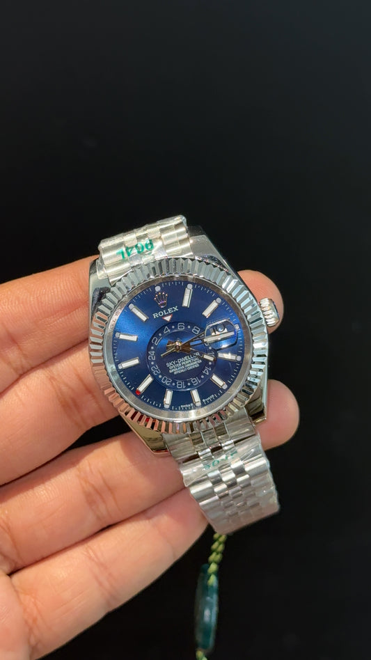 Sky Dweller | Silver Jubilee Chain | Blue Dial