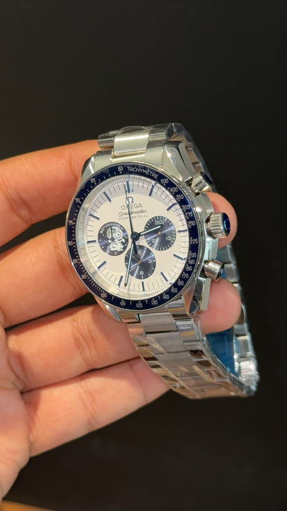 Omega Speedmaster | Silver Chain | Chrono | Blueish Dial - twentyfour
