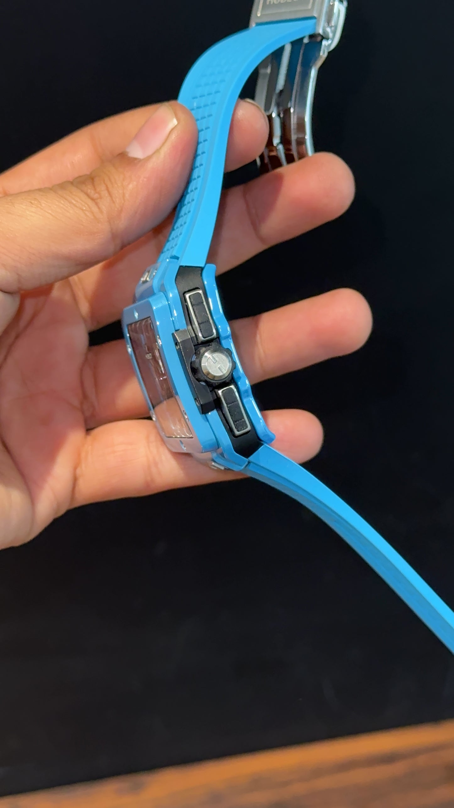 Premium Hublot Square | Big Bang Unico Edition | Blue Ceramic Strap | Blue Dial