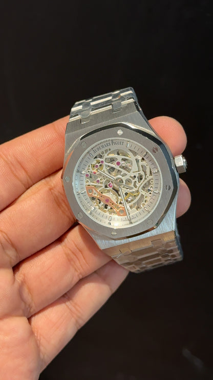 AP Skeleton | Auto | Rose Chain | Grey Dial