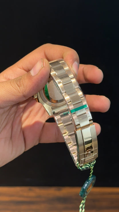 GMT Rootbear | Rose Oyester Chain | Red Landscape Dial