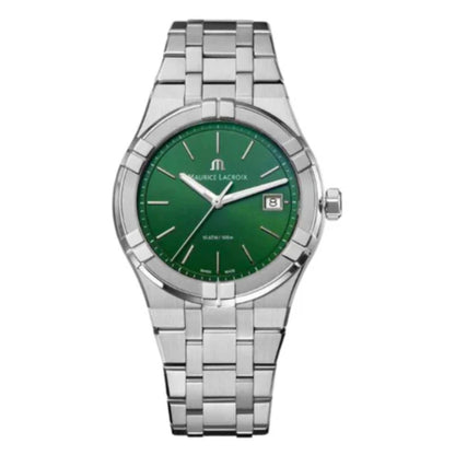 Maurice Lacroix Men’s Quartz Swiss Made Green Dial 44mm Watch AI1108-SS002-630-1