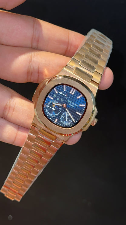 PP Auto | Power Reserve | Rose Chain | Blue Dial