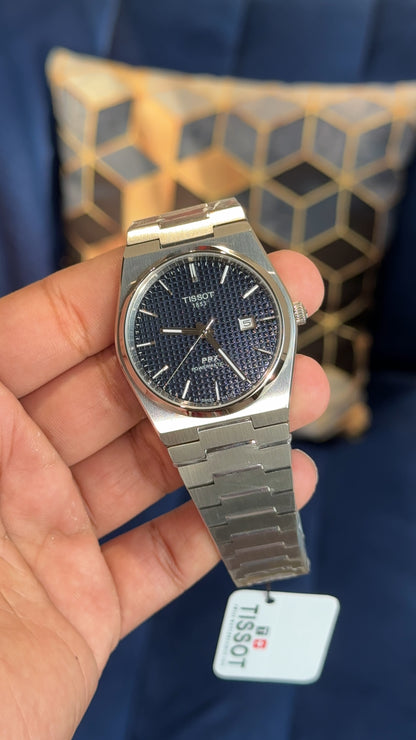 Tissot Prx | Auto | Silver Chain | Blue Texture Dial