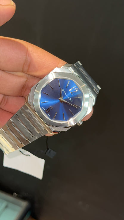 Bvlgari | Silver Chain | Blueish Dial