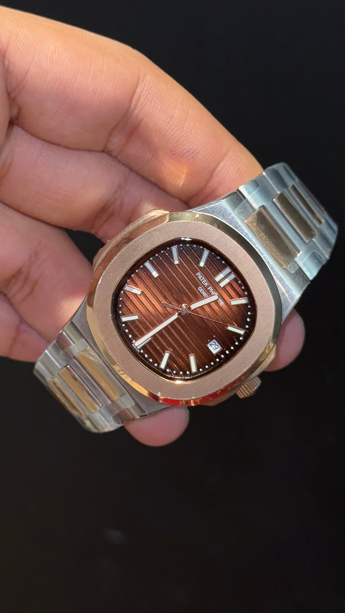 PP Auto | Rose Two Tone | Brown Dial
