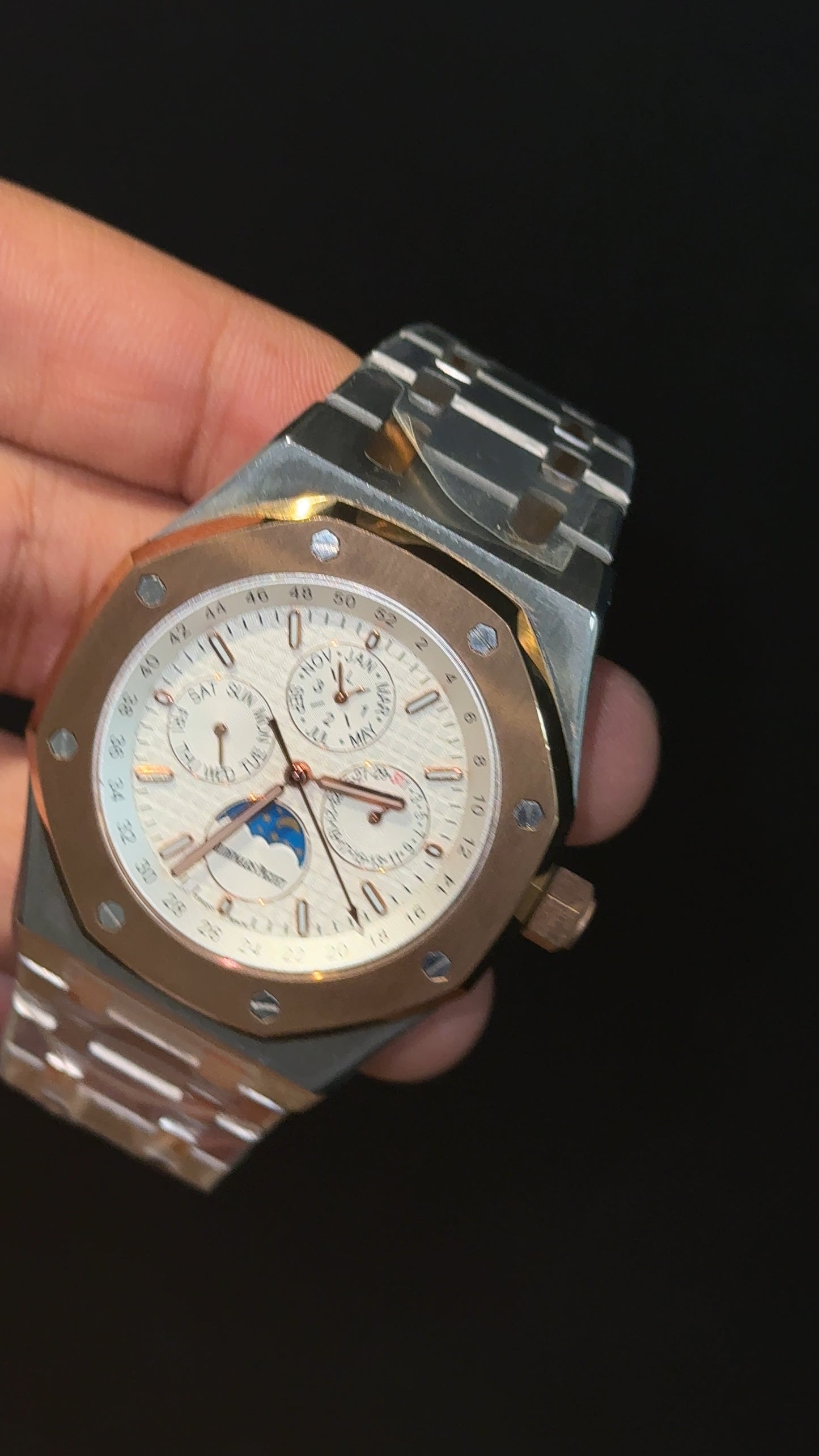 AP Auto | Rose Two Tone | Chrono | Calendar Edition | White Dial