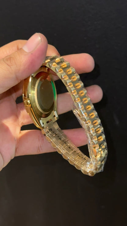 Premium Daydate | Gold Chain | Black Meteorite Dial