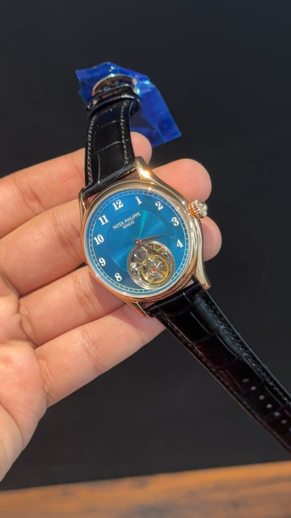 Pp Auto | Pendulum | Rose | Black Strap | Tiffany Dial