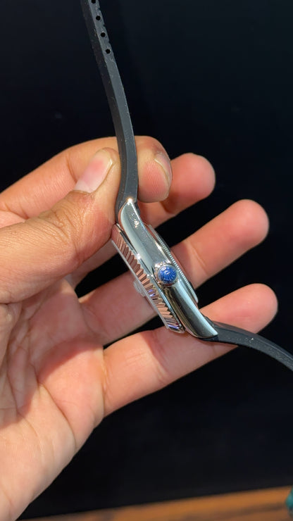 Sky Dweller | Silver | Pvc Strap | Black Dial