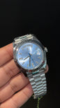 DayDate | Silver Chain | Pearl Digit | Tiffany Dial
