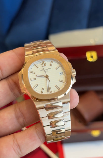 Patek naut Rose gold White