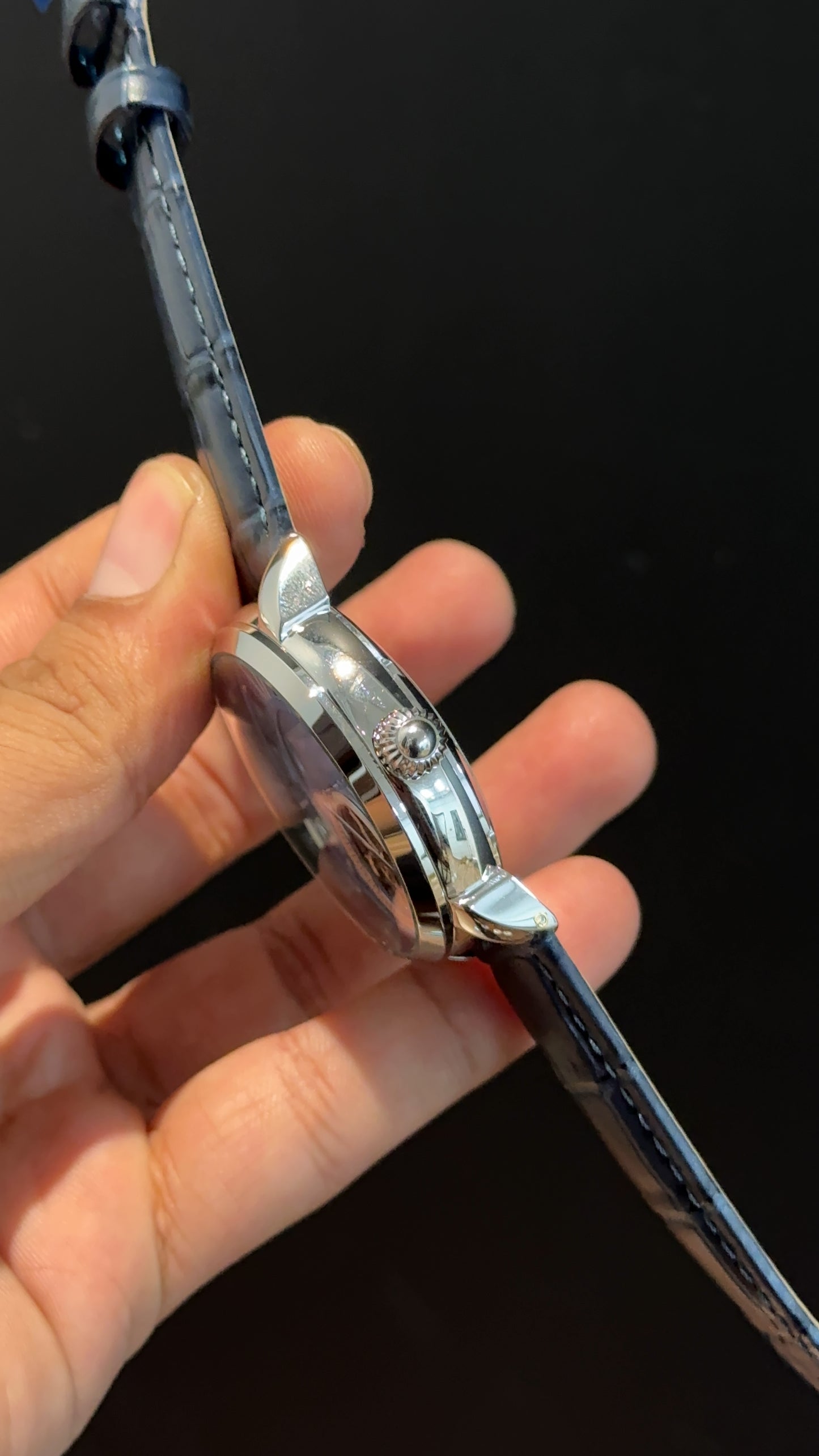 PP Auto | Silver | Pendulum | Blue Leather Strap | Tiffany Index Dial