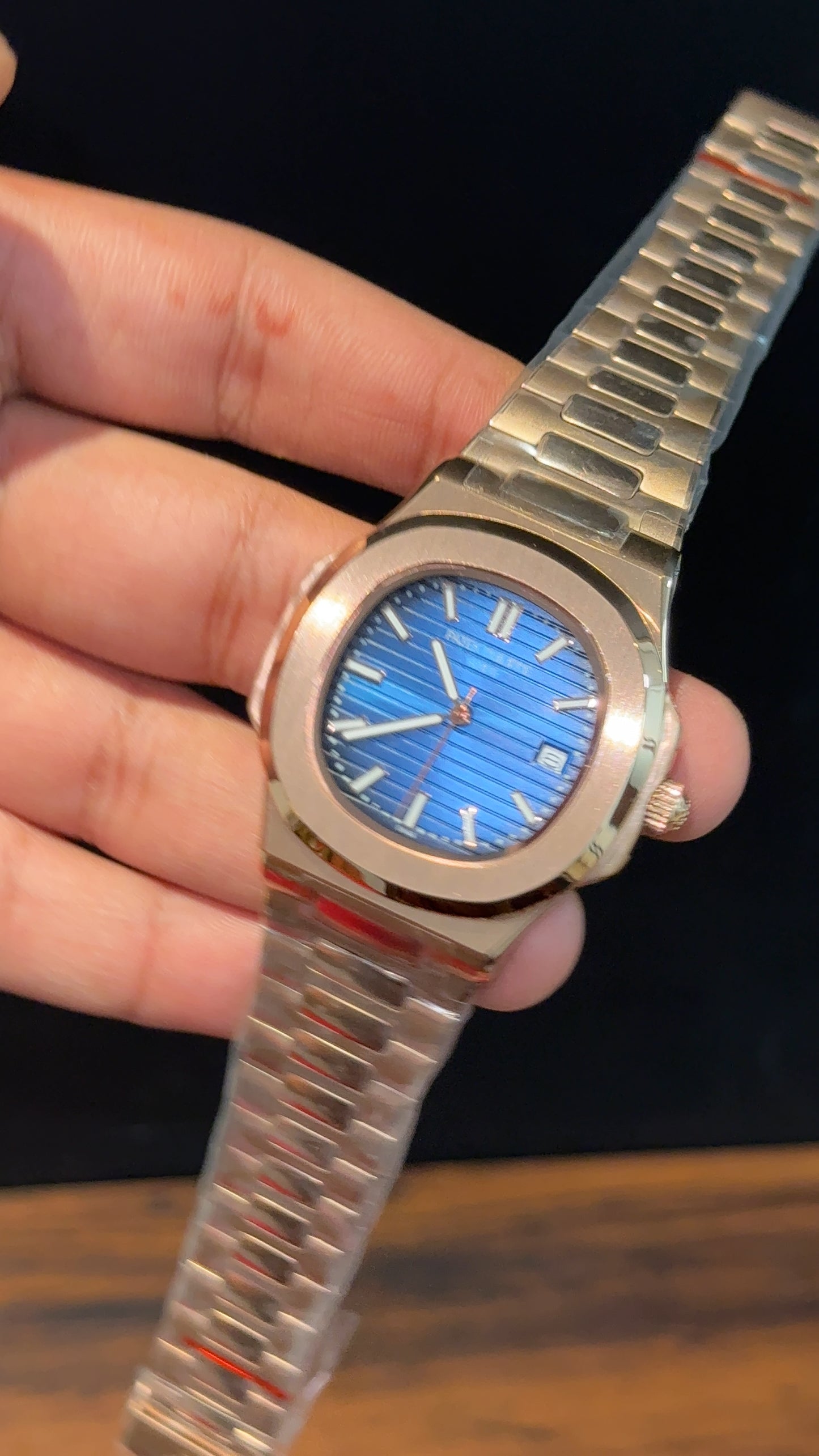 PP Auto | Rose Chain | Blue Dial - twentyfour