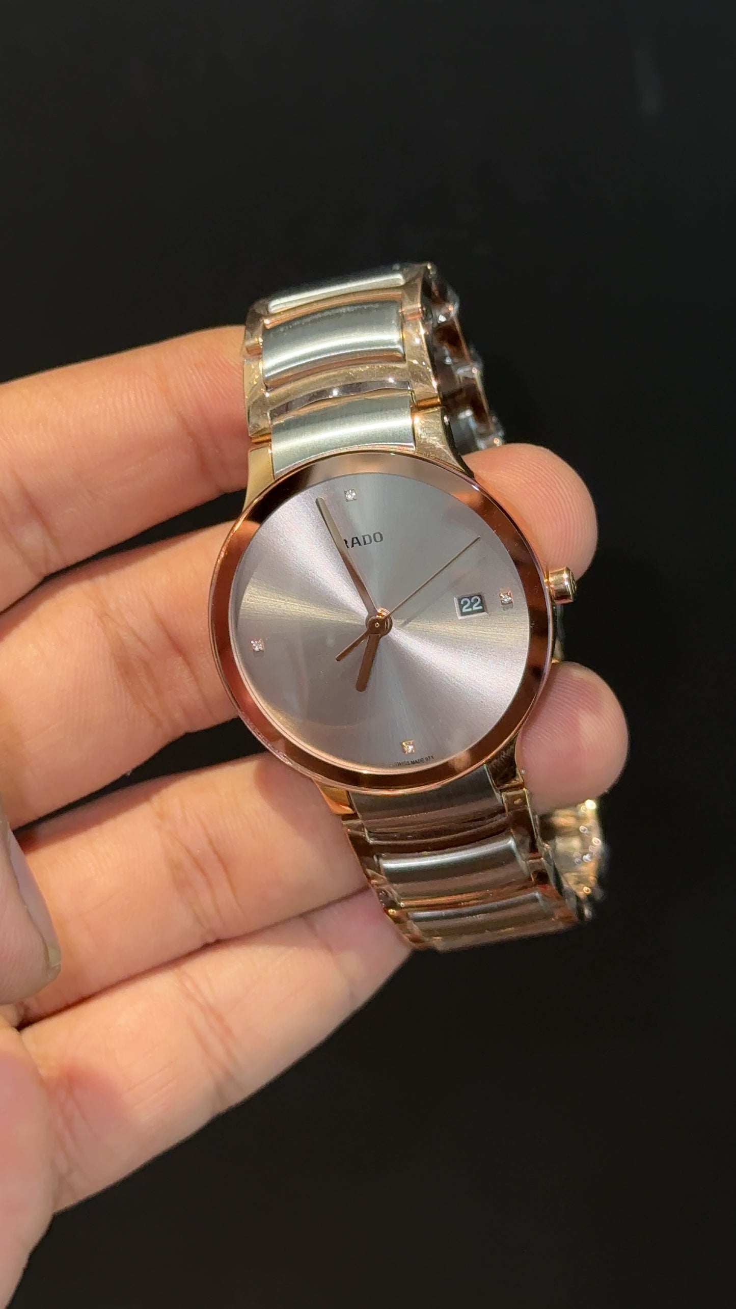 Rado Centrix | Rose Two Tone | Silver Dial