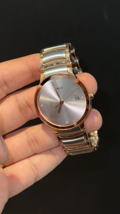 Rado Centrix | Rose Two Tone | Silver Dial