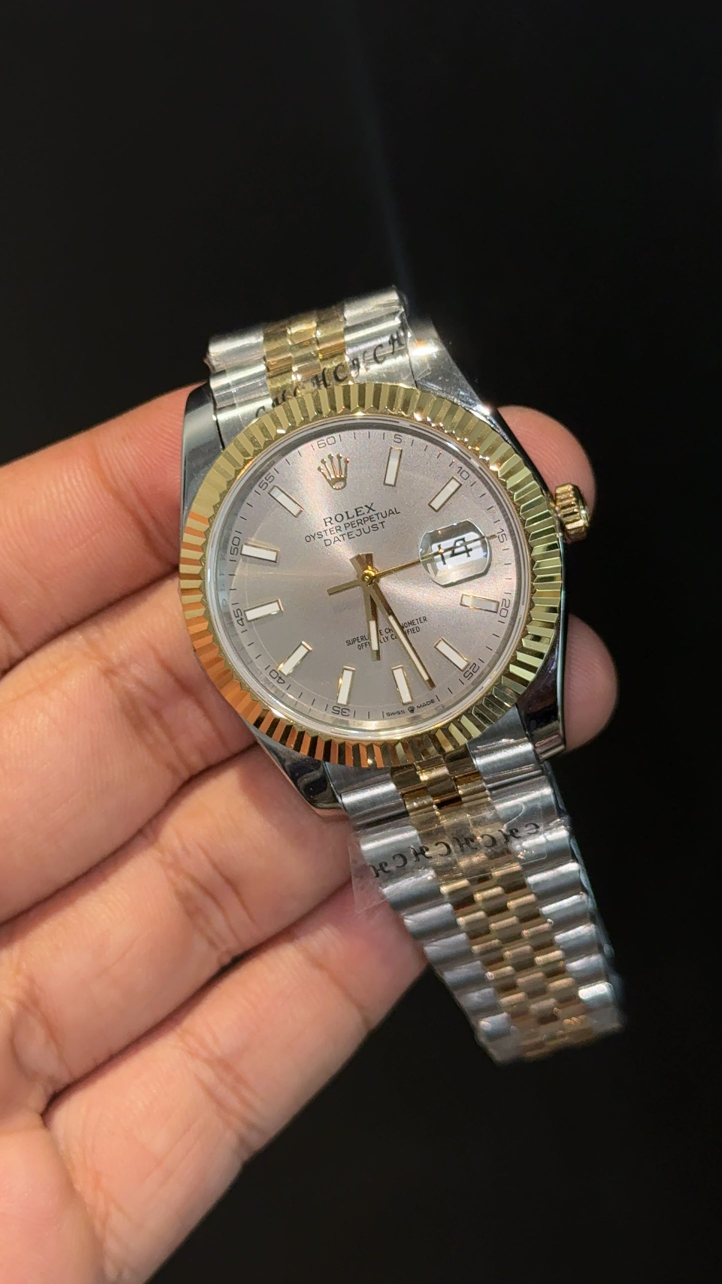 Premium Datejust | Gold Two Tone | Light Grey Dial
