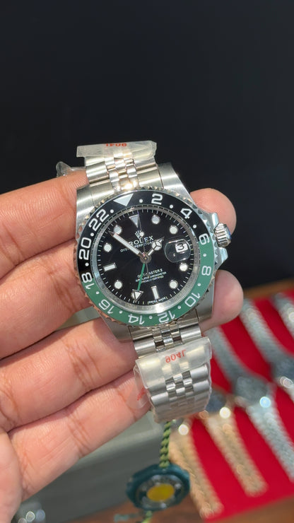 GMT Sprite  | Silver Jubilee Chain | Black Dial