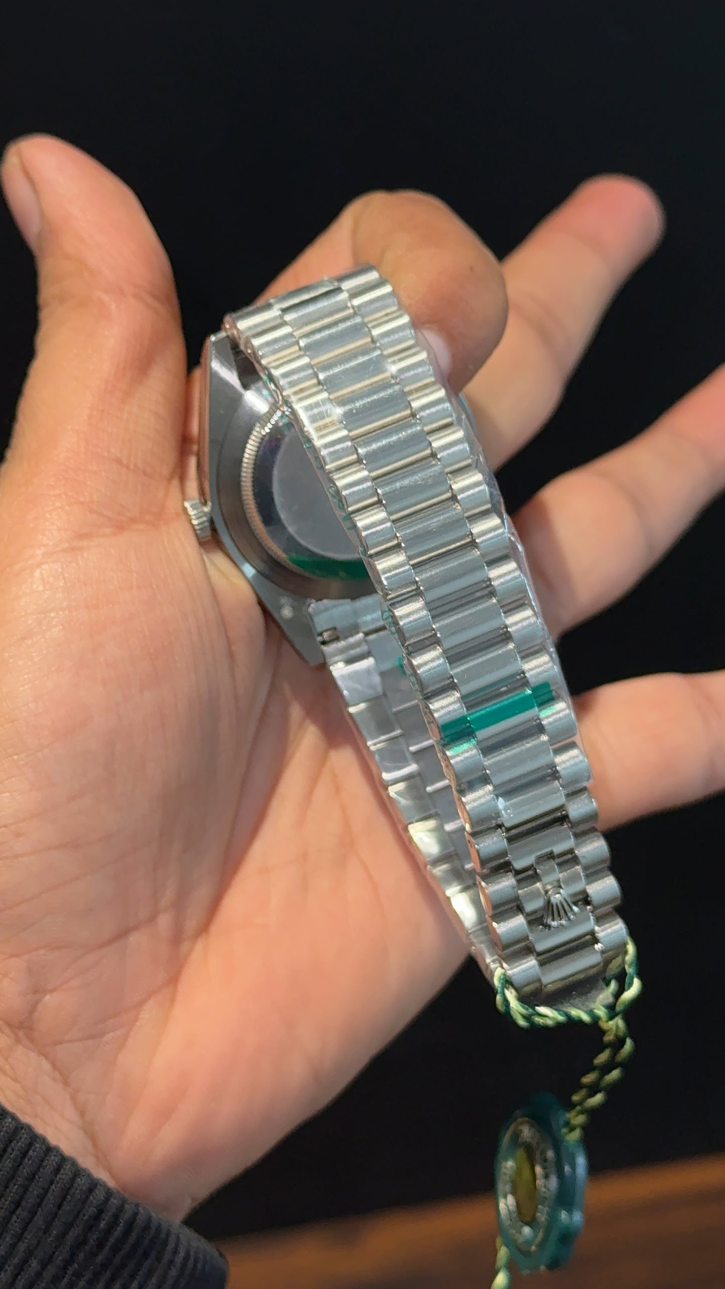 DayDate | Silver Chain | Green Index Dial