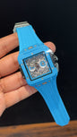 Premium Hublot Square | Big Bang Unico Edition | Blue Ceramic Strap | Blue Dial