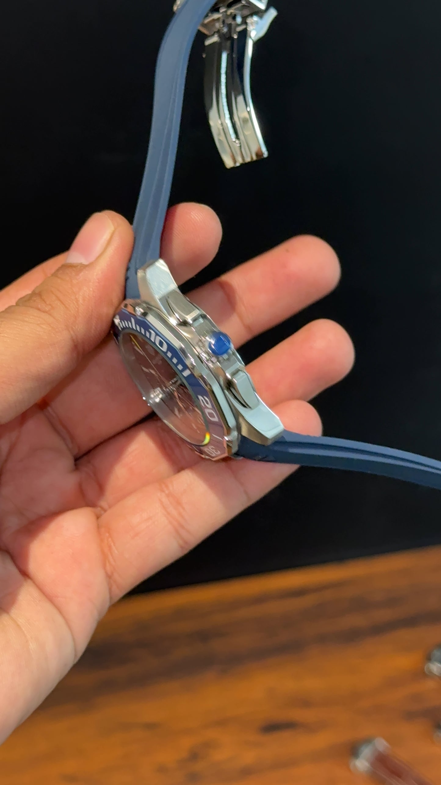 Aquaracer | Blue Strap | Blue Bezel | Chrono | Shaddy Blue Dial