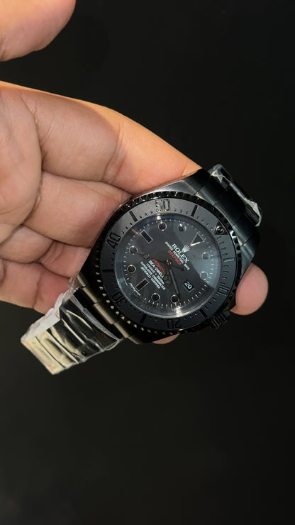 Deep Sea | Black Oyester Chain | Black Bezel | Black Dial