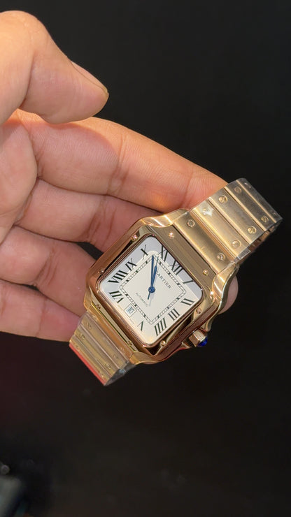 Santos | Rose Chain | White Dial