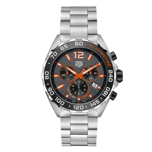 Tag Heuer Formula 1 Men’s Quartz Swiss Made Silver Stainless Steel Grey Dial 43mm Watch CAZ101AH.BA0842