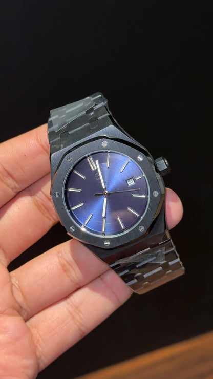 AP Auto | Black Chain  | Blue Plain Dial