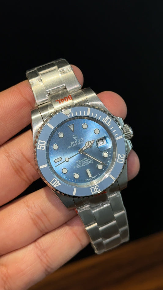 Submariner Iceberg | Silver Chain | Sky Blue Bezel | Sky Blue Dial - twentyfour