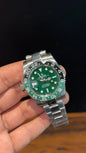 GMT Sprite | Silver Oyester Chain | Green Dial