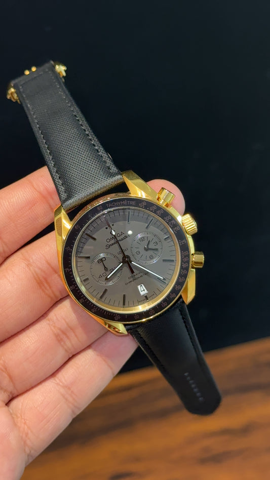 Omega Speedmaster | black Strap | Gold Case | Chrono | Black Dial