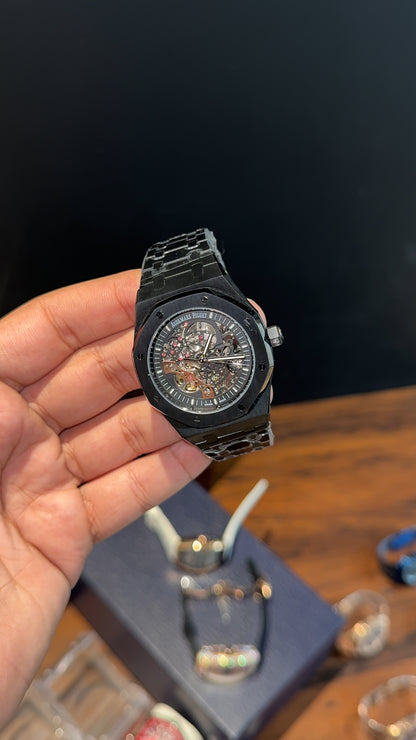 AP Skeleton | Auto | Black Chain | Black Dial