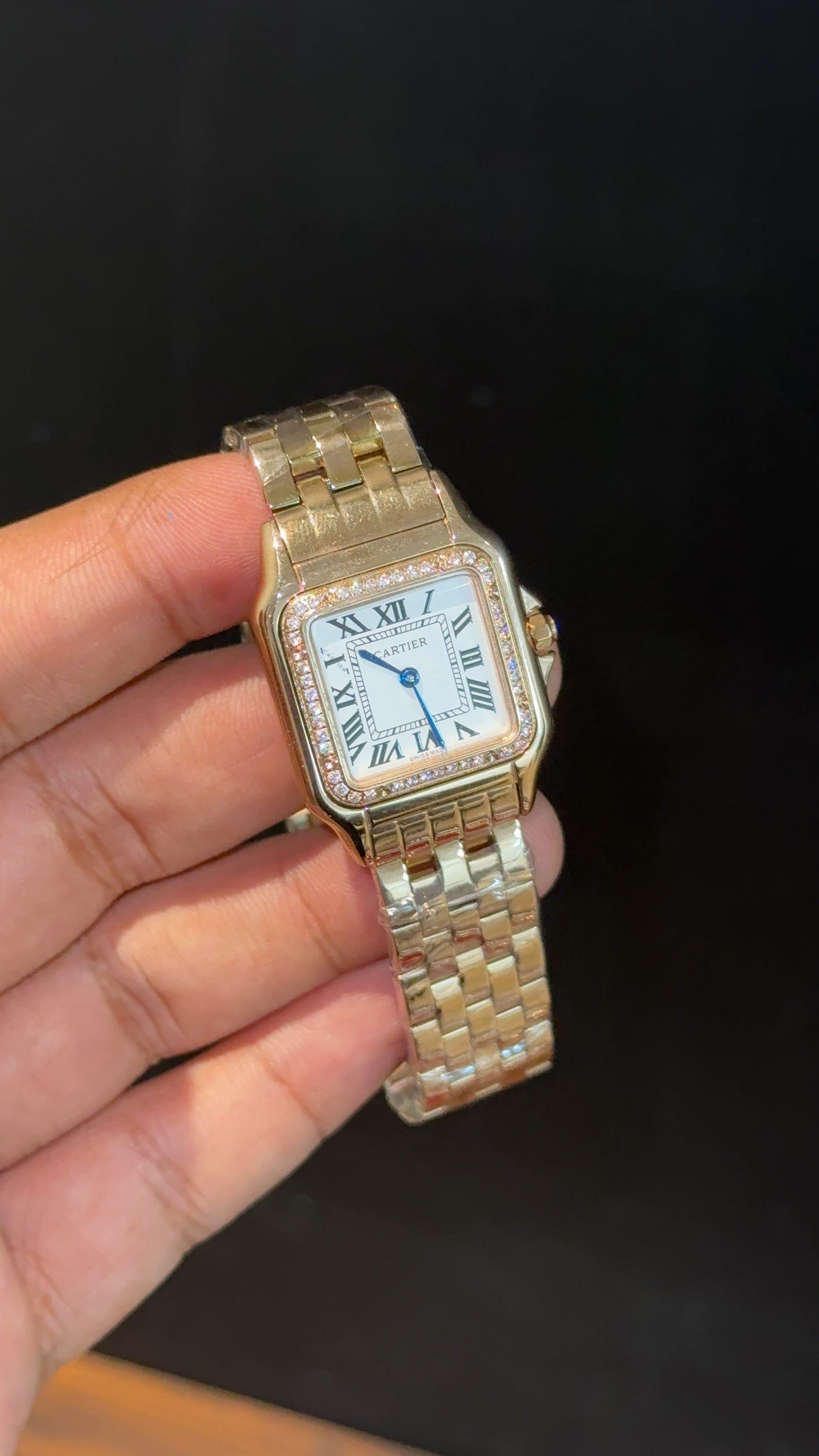 Cartier Panthere | 26mm | Woman  | Diamond Case | Rose Chain | White Dial