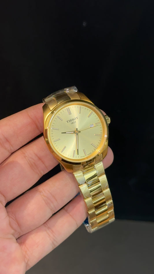 Tissot | Gold Oyester Chain | Gold Dial