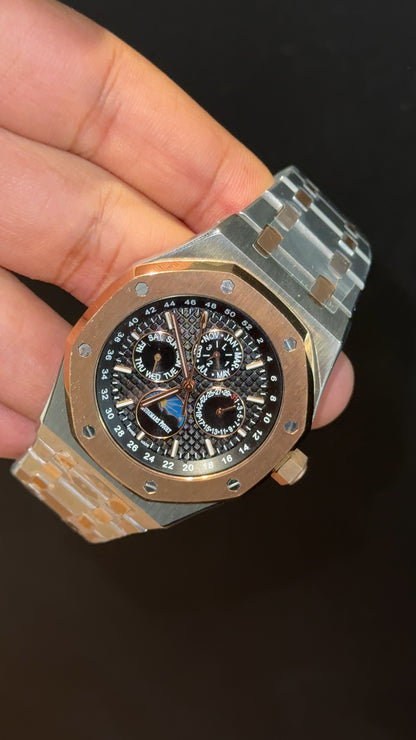 AP Auto | Rose Two Tone | Chrono | Calendar Edition | Black Dial