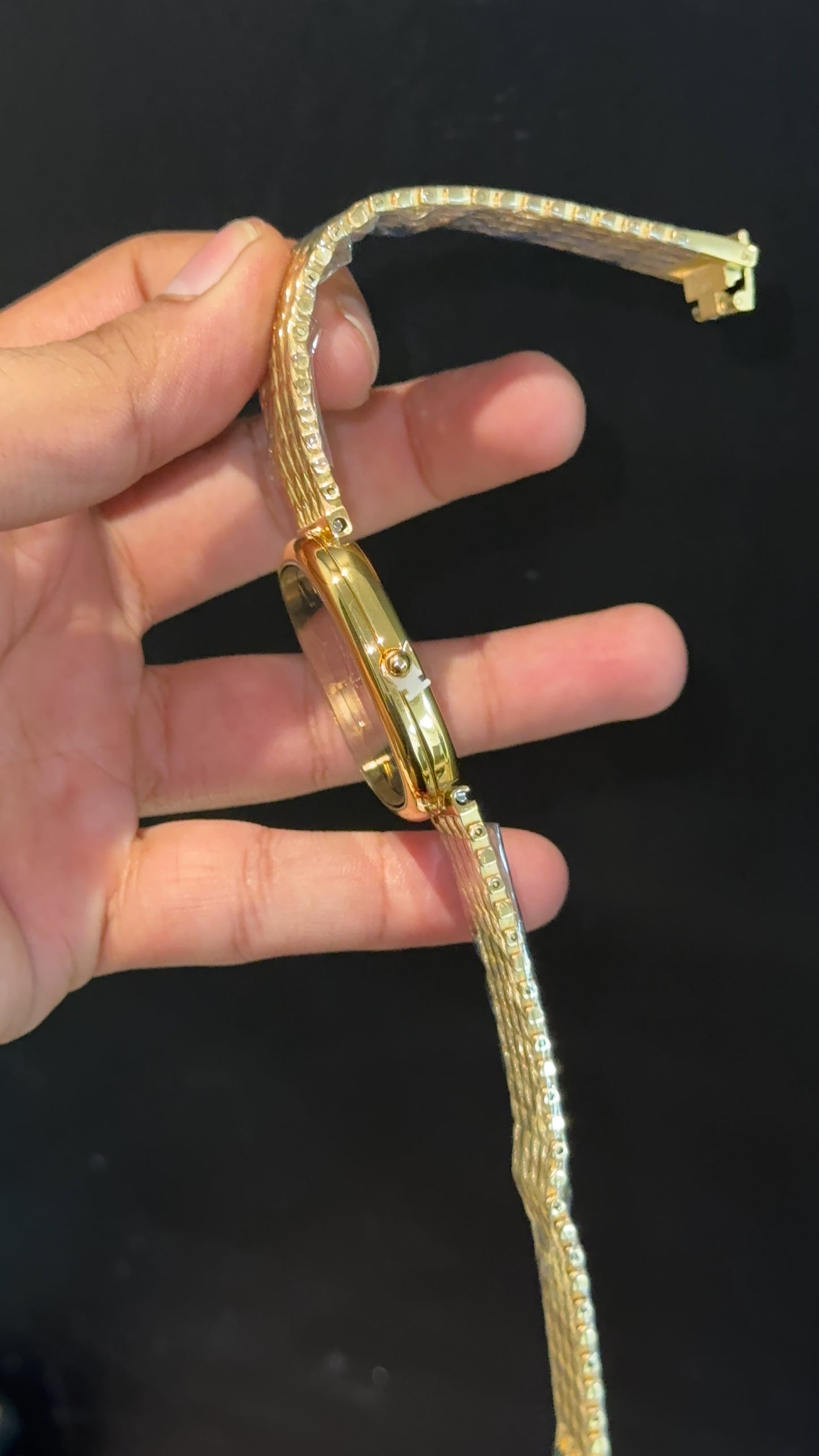 Pp Ellipse | Gold Mesh Chain | Blue Ebony Dial