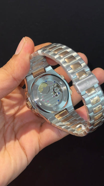 Pp Auto | Moonphase | Rose Two Tone | Sub Dark Grey Dials